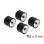 Delock Vibrationsdämpfer M6 x 1 mm D 25 x H 20 mm mit 2 x Außengewinde 4 Stück schwarz