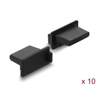 DeLOCK Delock Dust Cover for USB Type-A female 10 pieces silicone black