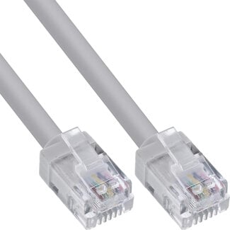 InLine InLine® Modular ronde kabel RJ12, stekker/stekker, 6-aderig, 6P6C, 15m