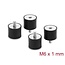Delock Vibration Damper M6 x 1 mm D 25 x H 20 mm with internal and external thread 4 pieces black