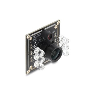DeLOCK Delock USB 2.0 Camera Module with Global Shutter black / white 0.92 mega pixel 65° 6 LED V6 fix focus