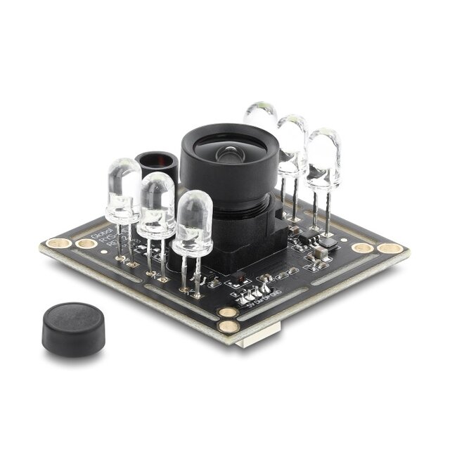 Delock USB 2.0 Camera Module with Global Shutter black / white 0.92 mega pixel 65° 6 LED V6 fix focus