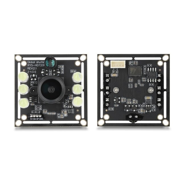 Delock USB 2.0 Camera Module with Global Shutter black / white 0.92 mega pixel 65° 6 LED V6 fix focus