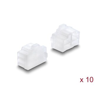 DeLOCK Delock Dust Cover for RJ45 jack 10 pieces silicone transparent
