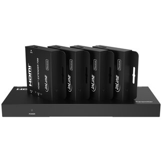InLine InLine® Video Splitter/Extender, 1x4, Cat.6, HDMI 4K/30Hz, Set