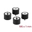 Delock Vibration Damper M6 x 1 mm D 30 x H 20 mm with internal and external thread 4 pieces black