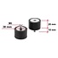 Delock Vibration Damper M6 x 1 mm D 30 x H 20 mm with internal and external thread 4 pieces black