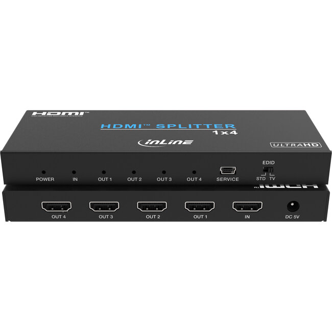 InLine® Video Splitter, 1x4, HDMI 4K/60Hz