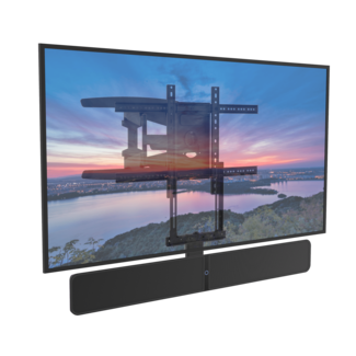 Cavus Draaibare muurbeugel met Bluesound Pulse 2i frame
