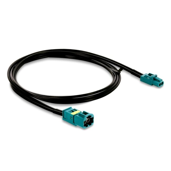 Delock Cable Mini FAKRA Z jack dual to Mini FAKRA Z plug dual
