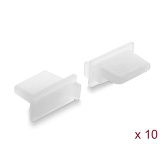 DeLOCK Delock Dust Cover for USB Type-A female 10 pieces silicone transparent