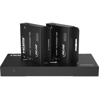 InLine InLine® Video Splitter/Extender, 1x2, Cat.6, HDMI 4K/30Hz, Set