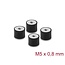 Delock Vibration Damper M5 x 0.8 mm D 20 x H 15 mm with 2 x internal thread 4 pieces black