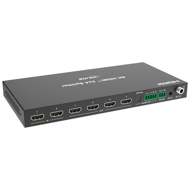 InLine® Video Splitter, 2x4, HDMI 8K/60Hz (4K/120Hz)