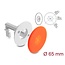 Delock Silicone Cable Bushing round Ø 65 mm for wall mounting / desktop mounting white / orange