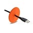 Delock Silicone Cable Bushing round Ø 65 mm for wall mounting / desktop mounting white / orange