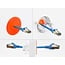 Delock Silicone Cable Bushing round Ø 65 mm for wall mounting / desktop mounting white / orange