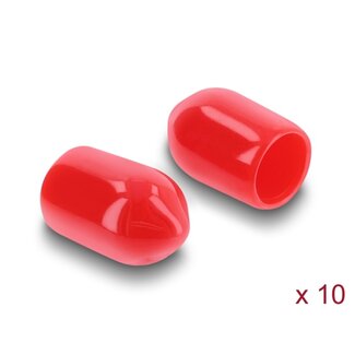 DeLOCK Delock Dust Cover for SMA jack 10 pieces silicone red