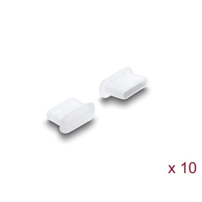 Delock Dust Cover for USB Type-C™ female 10 pieces silicone transparent
