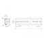 DIN-rail met sleufgaten | 25 x 3,5 x 0,75 cm | aluminium