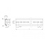 DIN-rail met sleufgaten | 50 x 3,5 x 0,75 cm | aluminium