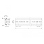 DIN-rail met sleufgaten | 100 x 3,5 x 0,75 cm | aluminium