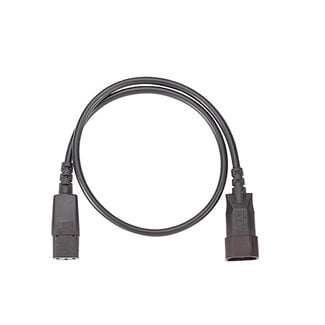 Bachmann BACHMANN verlengkabel H05VV-F 3G1,0 mm², Lengte: 0,75 m, C13/C14 zwart