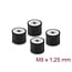 Delock Vibration Damper M8 x 1.25 mm D 30 x H 20 mm with 2 x internal thread 4 pieces black