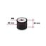 Delock Vibration Damper M8 x 1.25 mm D 30 x H 20 mm with 2 x internal thread 4 pieces black