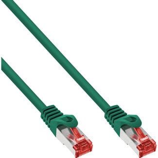 InLine InLine® Patchkabel, S/FTP (PiMf), Cat.6, 250 MHz, PVC, koper, groen, 0,5m