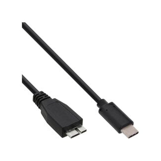InLine InLine® USB 3.2 Gen.1x2-kabel, USB-C male naar Micro-B male, zwart, 2m