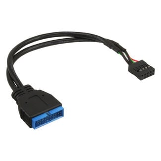 InLine InLine® USB 2.0 naar USB 3.0 adapterkabel intern, 10-pins naar 19-pins, 0,30m