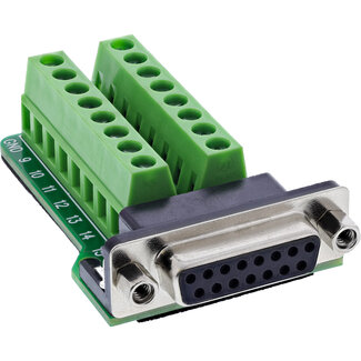 InLine InLine® D-Sub 15 aansluitblok, bus, 2-rij, schroefaansluiting