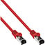 InLine® Patchkabel, S/FTP (PiMf), Cat.8.1, 2000MHz, halogeenvrij, rood, 0,3m