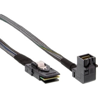 InLine InLine® Mini SAS HD kabel, SFF-8643 haaks op SFF-8087, met zijband, 1m