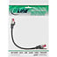InLine® Patchkabel, S/FTP (PiMf), Cat.6, 250 MHz, PVC, CCA, zwart, 0,3m