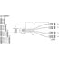 InLine® SAS verbindingskabel, Mini-SAS SFF-8087 naar 4x SATA, 1:1, OCR, 0,5m