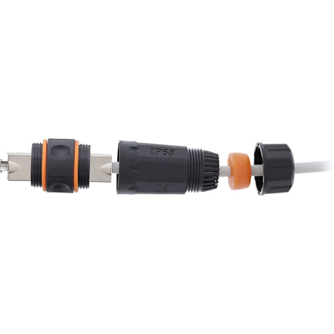 InLine® Cat.6A kabelconnector, afgeschermd, IP68, LSA, voor buitengebruik