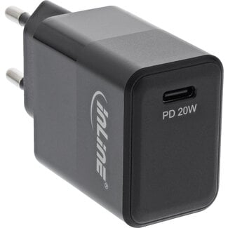 InLine InLine® USB PD oplader enkel USB-C, Power Delivery, 20W, zwart