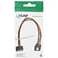 InLine® SATA power Y-kabel, SATA female naar 2x SATA ST met kabelschoen, 0,30m