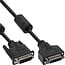 InLine® DVI-D kabel, Dual Link 24+1 male naar 24+1 female, 2 ferrieten, 5m
