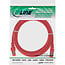 InLine® Patchkabel, S/FTP (PiMf), Cat.6, 250 MHz, PVC, koper, rood, 0,5m
