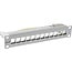 InLine® 10" patchpaneel lege plaat 12x, voor Keystone modules, 1U, RAL7035 grijs