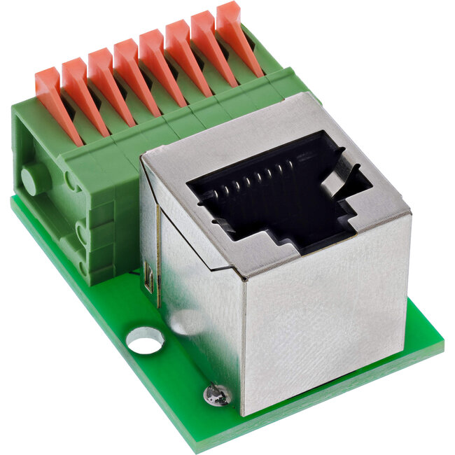 InLine® RJ45 contactdoos op indrukklem, 8-pins, Cat. 5e, gehoekt
