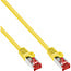InLine® Patchkabel, S/FTP (PiMf), Cat.6, 250 MHz, PVC, koper, geel, 1m