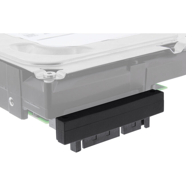 InLine® SATA-adapter male / female, 22-pin (15+7), haaks naar beneden gericht