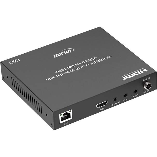 InLine® KVM Extender over IP, HDMI 4K/60Hz, 100m, Receiver (RX)