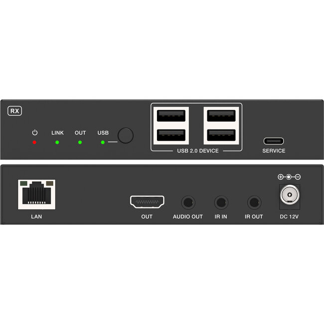 InLine® KVM Extender over IP, HDMI 4K/60Hz, 100m, Receiver (RX)
