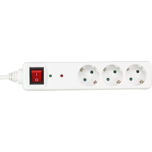 InLine® contactdoos, 3-voudig aardingscontact, ÜSS, wit