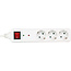 InLine® contactdoos, 3-voudig aardingscontact, ÜSS, wit